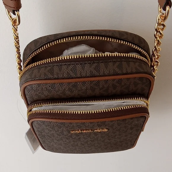 Michael Kors Brown and Gold Crossbody Bag - Picture 4 of 10